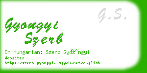 gyongyi szerb business card